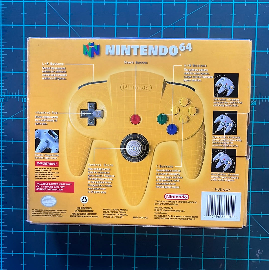 Nintendo N64 Controller | Yellow | Nintendo 64 | N64 | Accessories