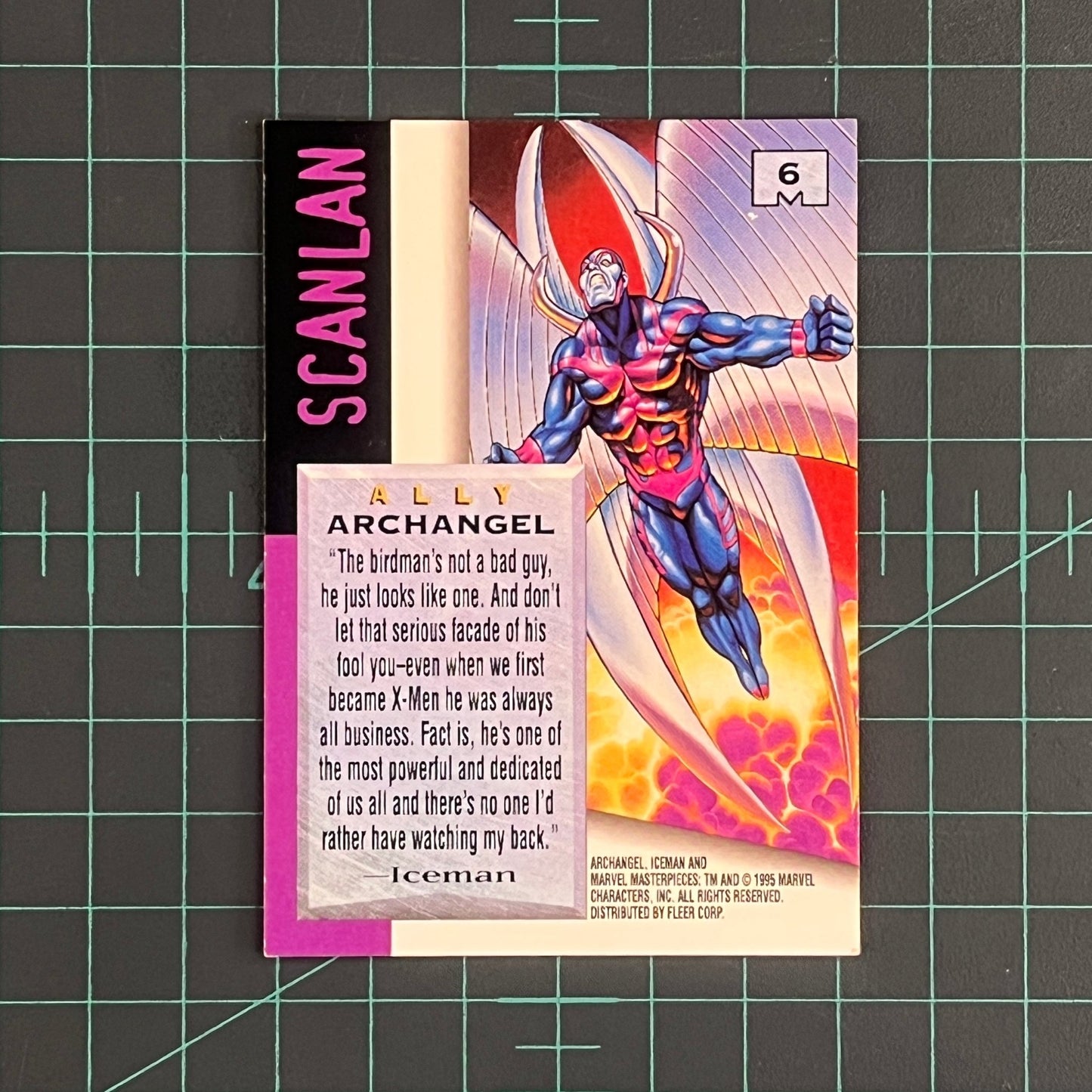 6 Archangel | Scanlan | 1995 | Marvel Masterpieces | Trading Card - RetroguySA