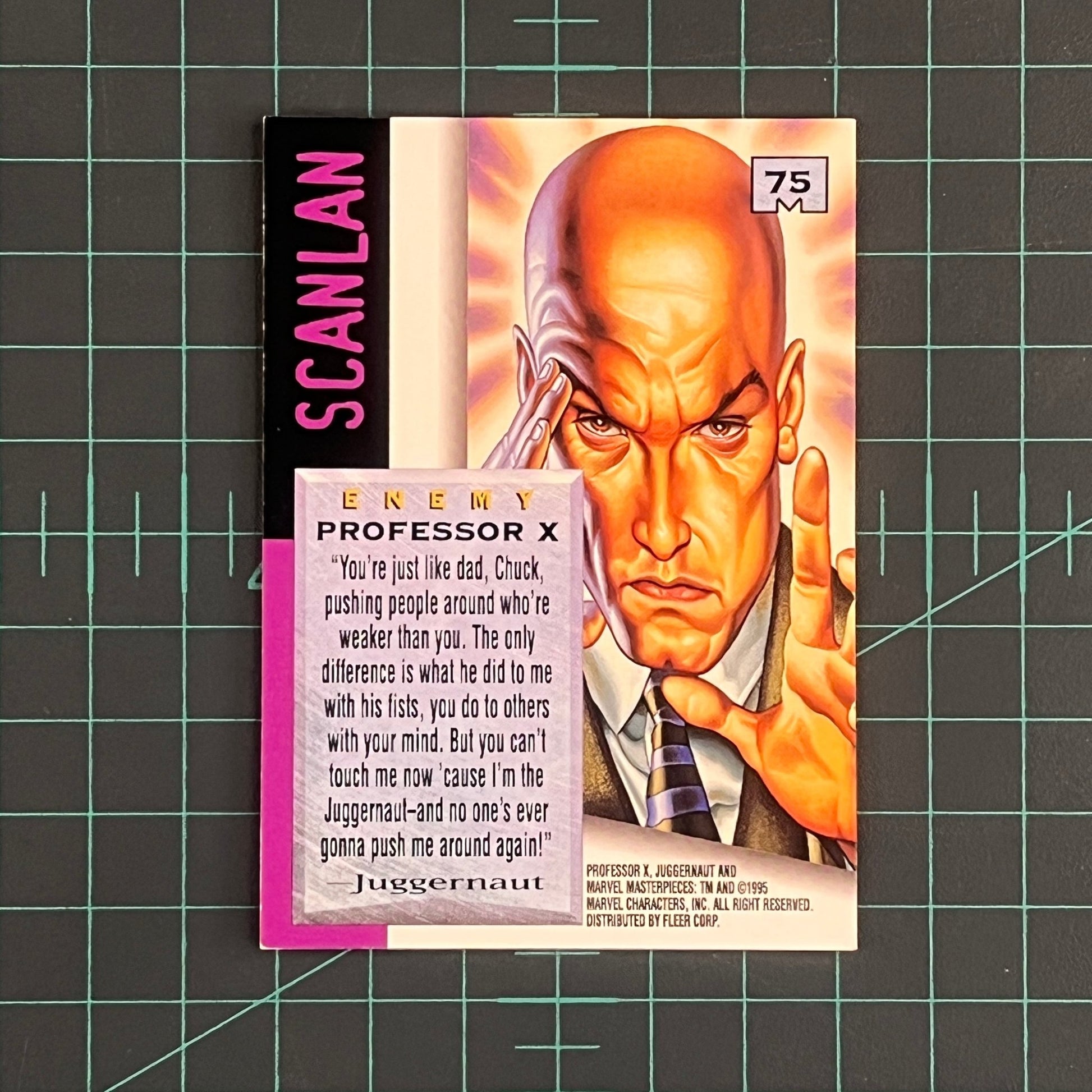 75 Professor X | Scanlan | 1995 | Marvel Masterpieces | Trading Card - RetroguySA