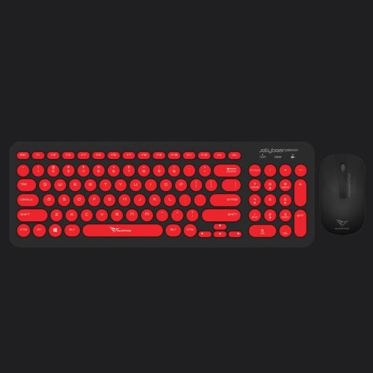 Alcatroz A2000 Jellybean Wireless Keyboard and Mouse Combo - Black/Red