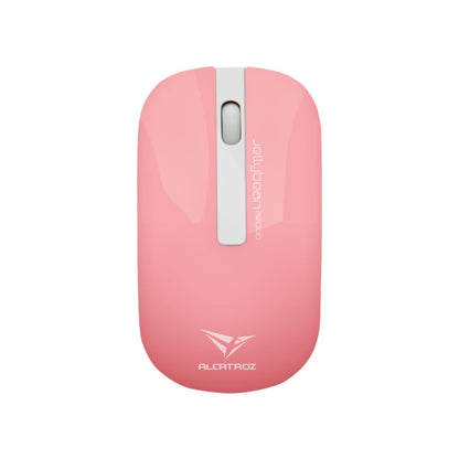 Alcatroz A2000 Jellybean Wireless Keyboard and Mouse Combo - White/Peach
