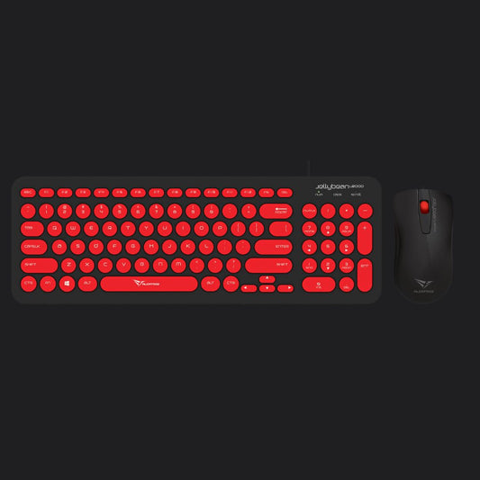 Alcatroz Jellybean U2000 Keyboard and Mouse - Black/Red