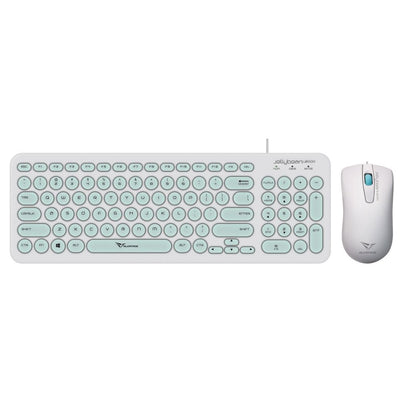 Alcatroz Jellybean U2000 Keyboard and Mouse - White/Mint