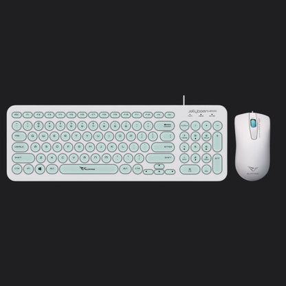 Alcatroz Jellybean U2000 Keyboard and Mouse - White/Mint