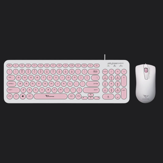 Alcatroz Jellybean U2000 Keyboard and Mouse - White/Peach
