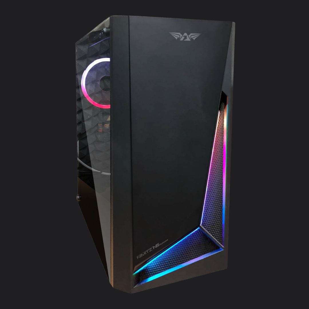 Armaggeddon Nimitz N5 Aurora Micro-ATX Gaming Case (No Fans) - Black