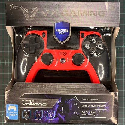 VX Gaming Precision Series Wireless Controller - Black & Red | PS4
