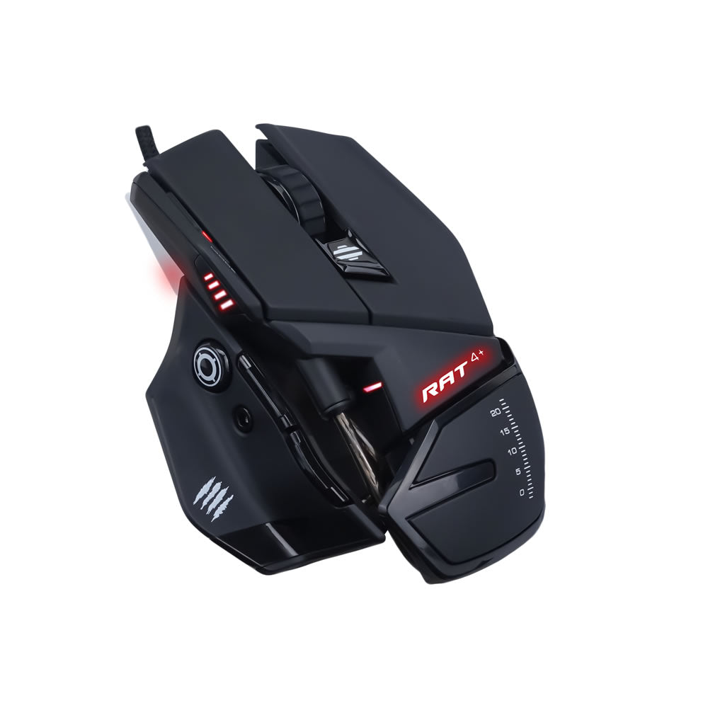Mad Catz R.A.T. 4+ Wired Optical Gaming Mouse - Black
