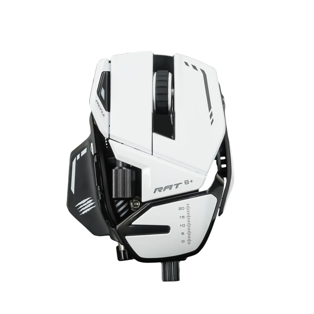 Mad Catz R.A.T. 8+ Wired Fully Adjustable Gaming Mouse - White