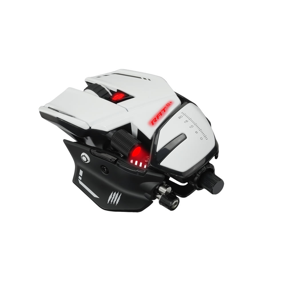 Mad Catz R.A.T. 8+ Wired Fully Adjustable Gaming Mouse - White