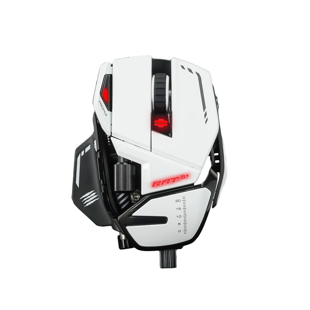 Mad Catz R.A.T. 8+ Wired Fully Adjustable Gaming Mouse - White