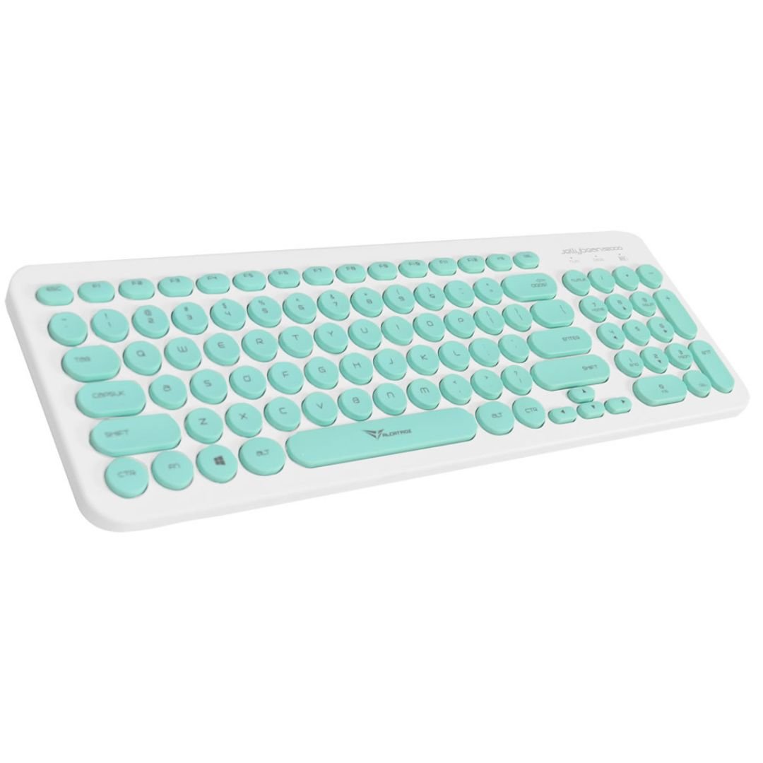 Alcatroz A2000 Jellybean Wireless Keyboard and Mouse Combo - White/Mint - RetroguySA