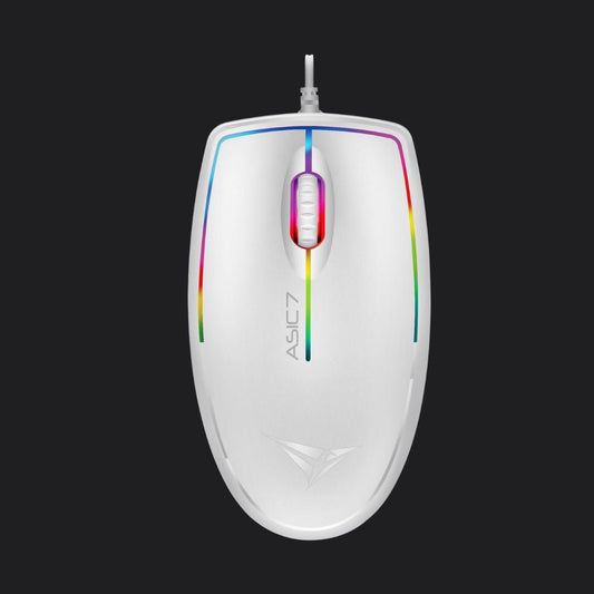 Alcatroz Asic 7 RGB FX Wired USB Mouse - White - RetroguySA
