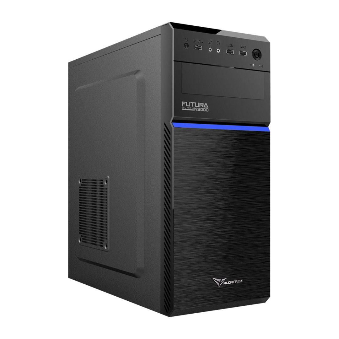 Alcatroz Futura Black N3000 ATX Case with Magnum Pro 225 PSU - Black - RetroguySA