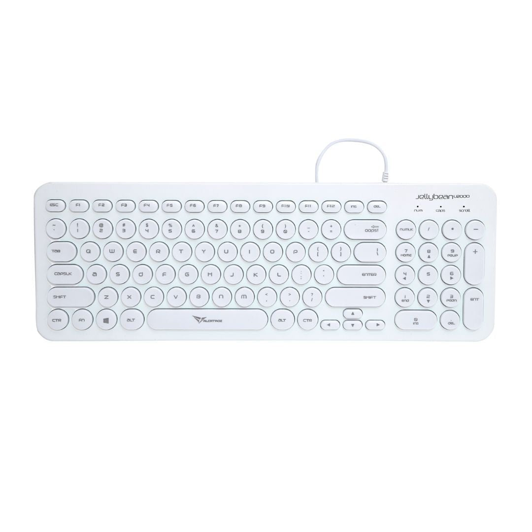 Alcatroz Jellybean U2000 Keyboard and Mouse - White - RetroguySA