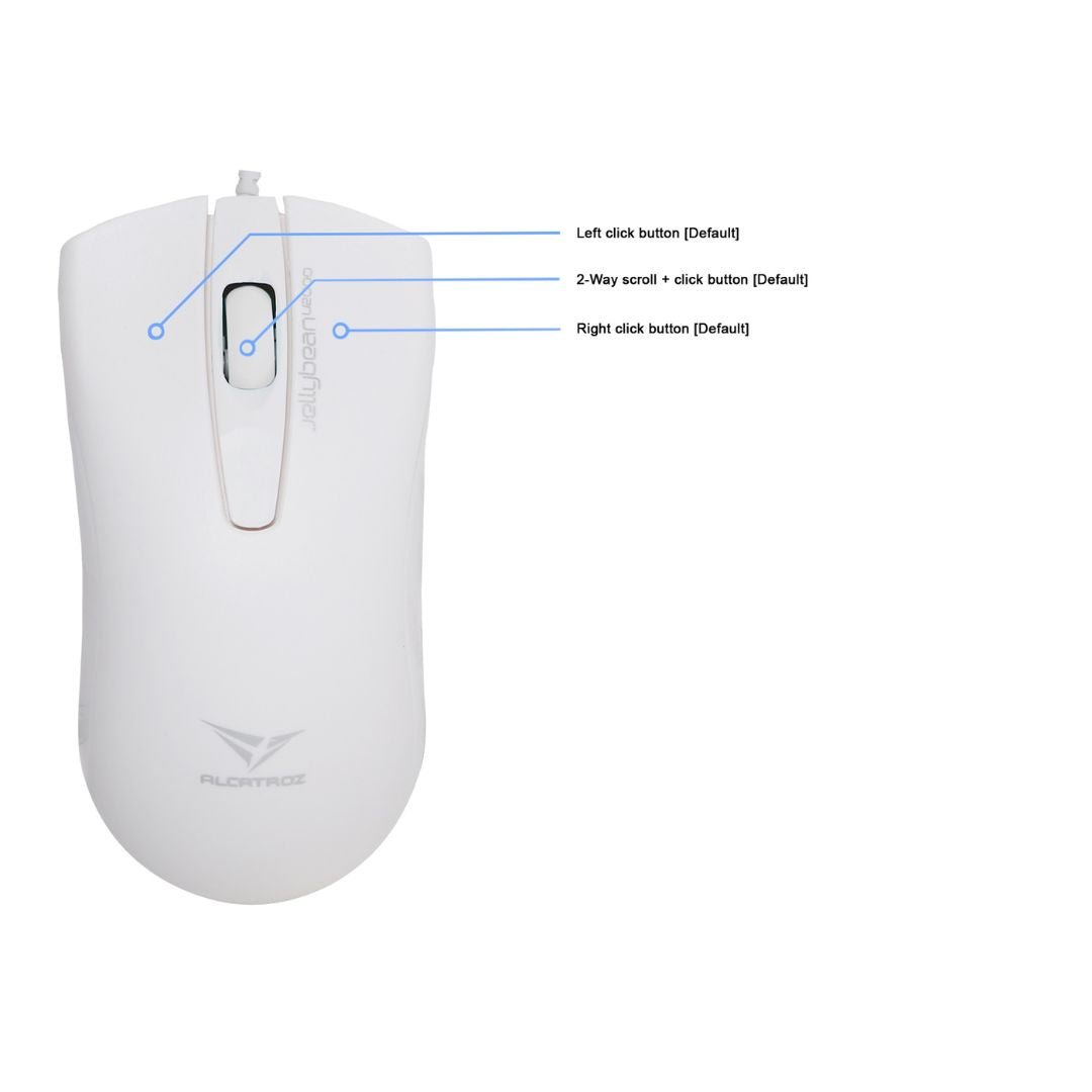 Alcatroz Jellybean U2000 Keyboard and Mouse - White - RetroguySA