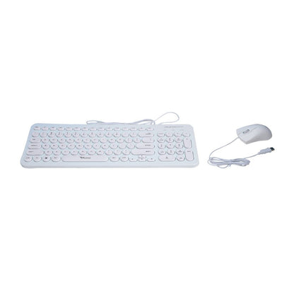 Alcatroz Jellybean U2000 Keyboard and Mouse - White - RetroguySA