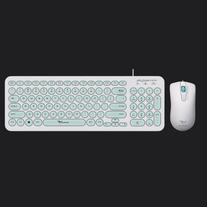 Alcatroz Jellybean U2000 Keyboard and Mouse - White/Mint - RetroguySA