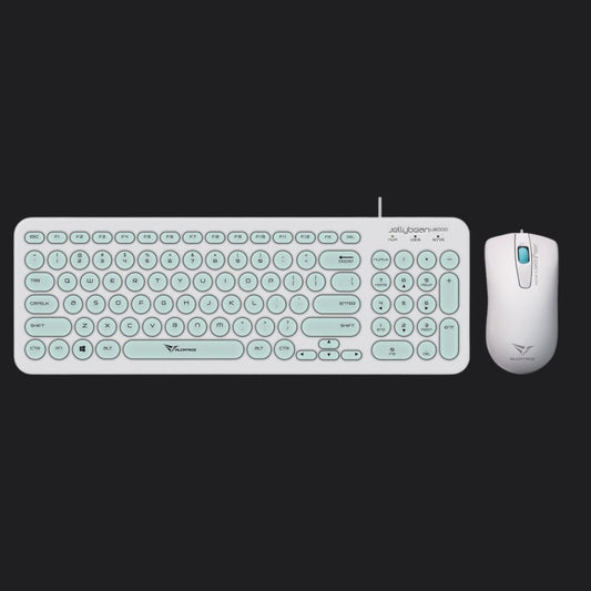 Alcatroz Jellybean U2000 Keyboard and Mouse - White/Mint - RetroguySA