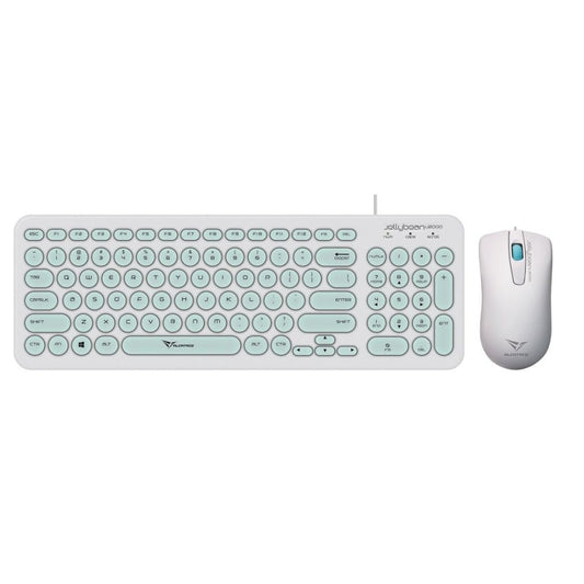 Alcatroz Jellybean U2000 Keyboard and Mouse - White/Mint - RetroguySA