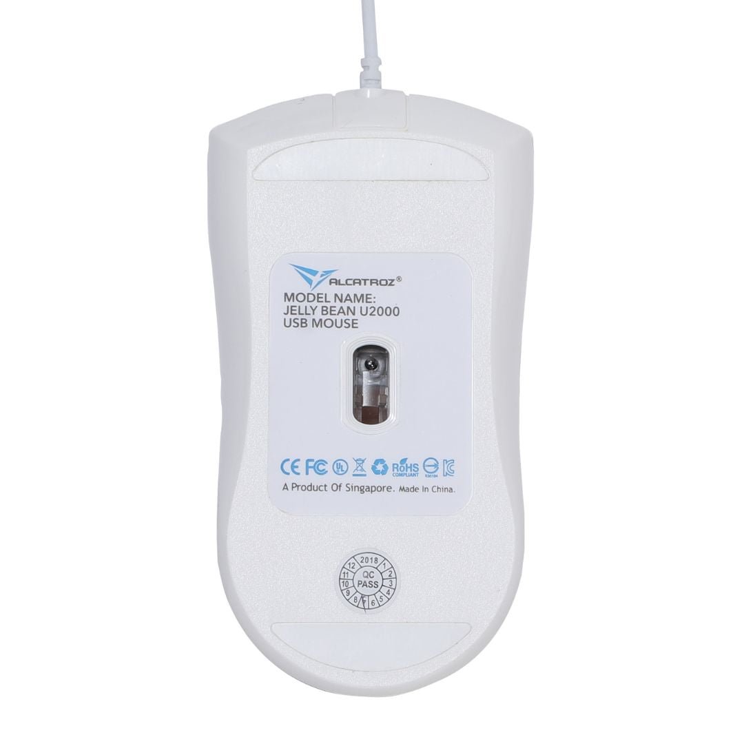 Alcatroz Jellybean U2000 Keyboard and Mouse - White/Peach - RetroguySA