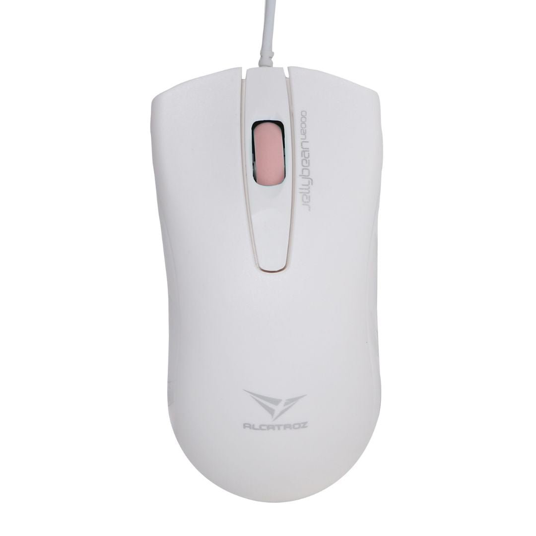 Alcatroz Jellybean U2000 Keyboard and Mouse - White/Peach - RetroguySA
