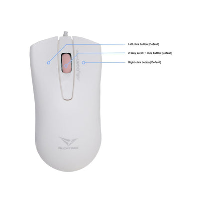 Alcatroz Jellybean U2000 Keyboard and Mouse - White/Peach - RetroguySA