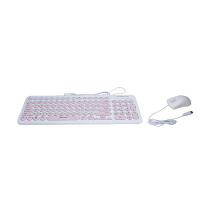 Alcatroz Jellybean U2000 Keyboard and Mouse - White/Peach - RetroguySA