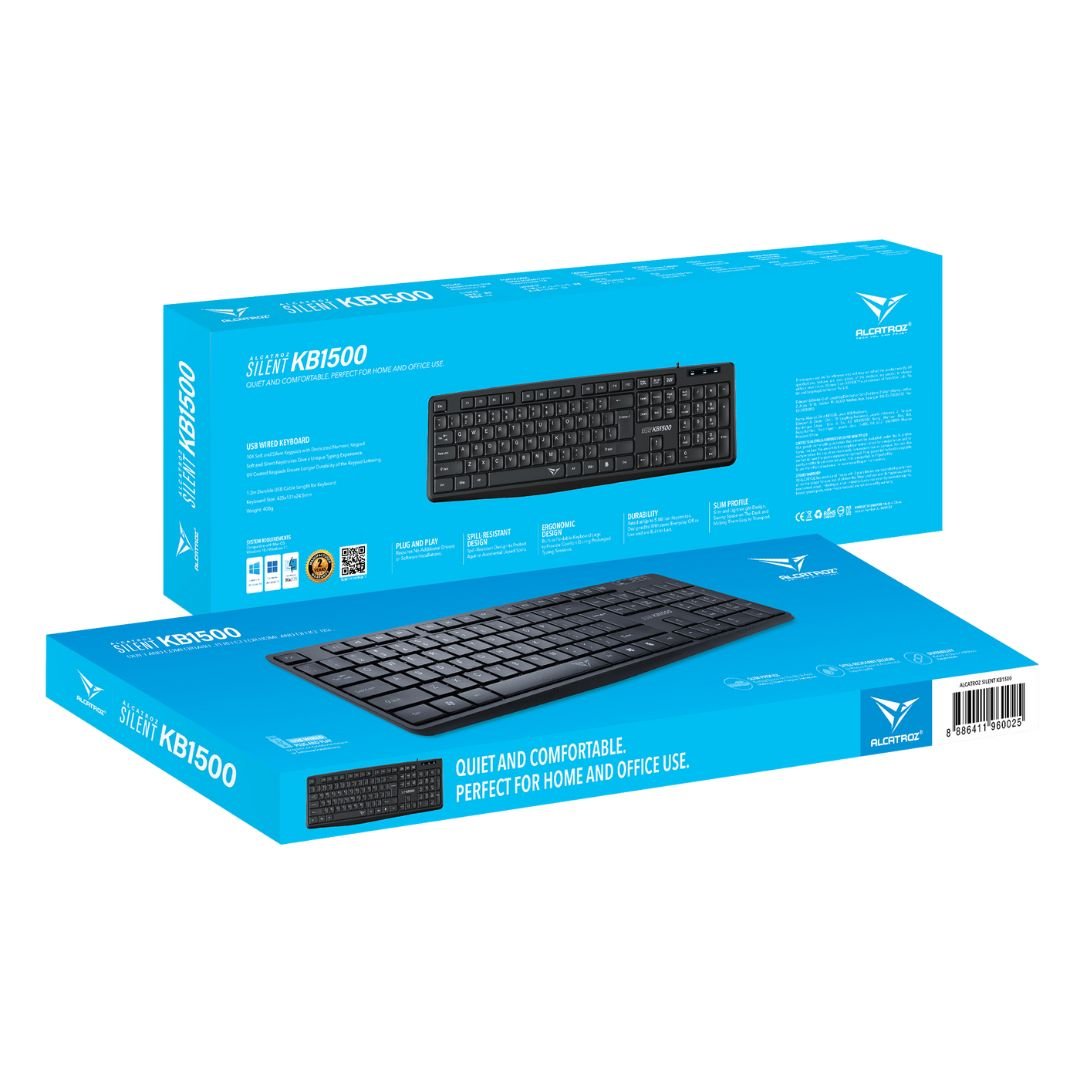Alcatroz Silent KB1500 USB Wired Keyboard - RetroguySA