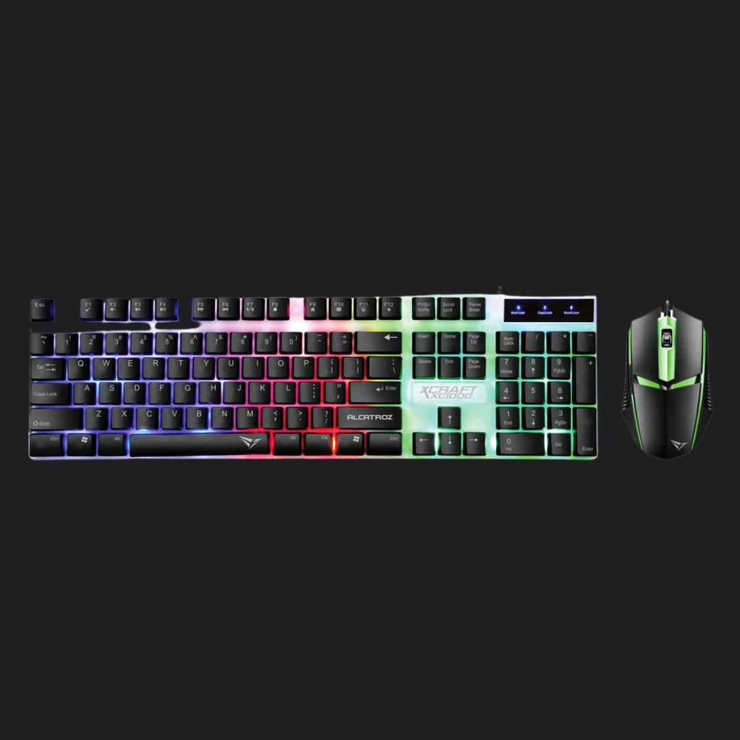Alcatroz X - Craft XC 1000 Gaming USB Wired Keyboard and Mouse - RetroguySA