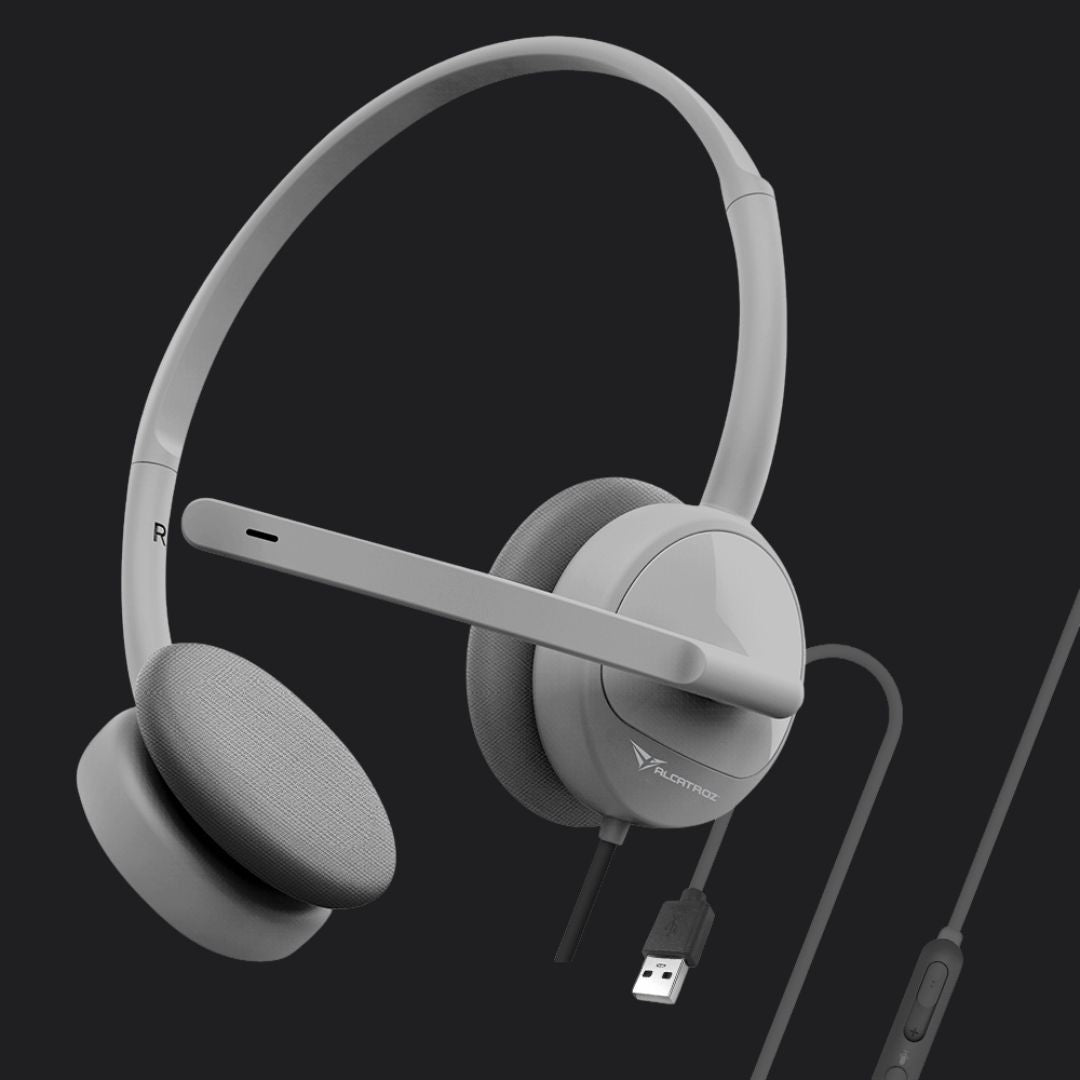 Alcatroz XP 1U USB Headset with Mic - Dark Grey - RetroguySA