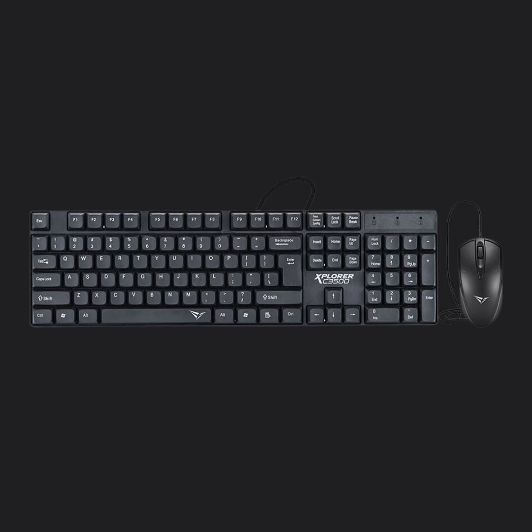 Alcatroz Xplorer C3500 Wired Keyboard and Mouse Combo - RetroguySA