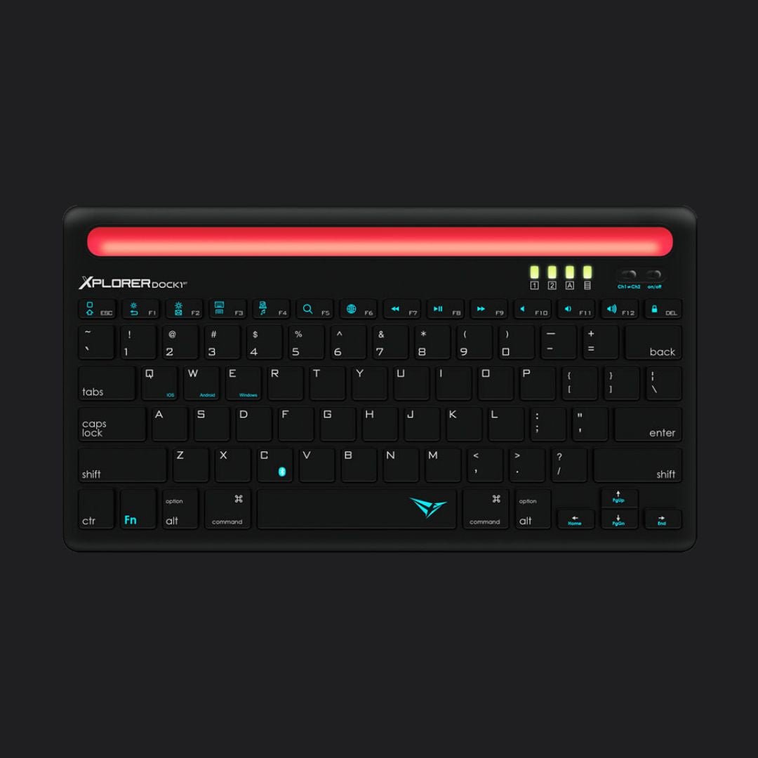 Alcatroz Xplorer Dock 1 Bluetooth Keyboard - Black/Red - RetroguySA