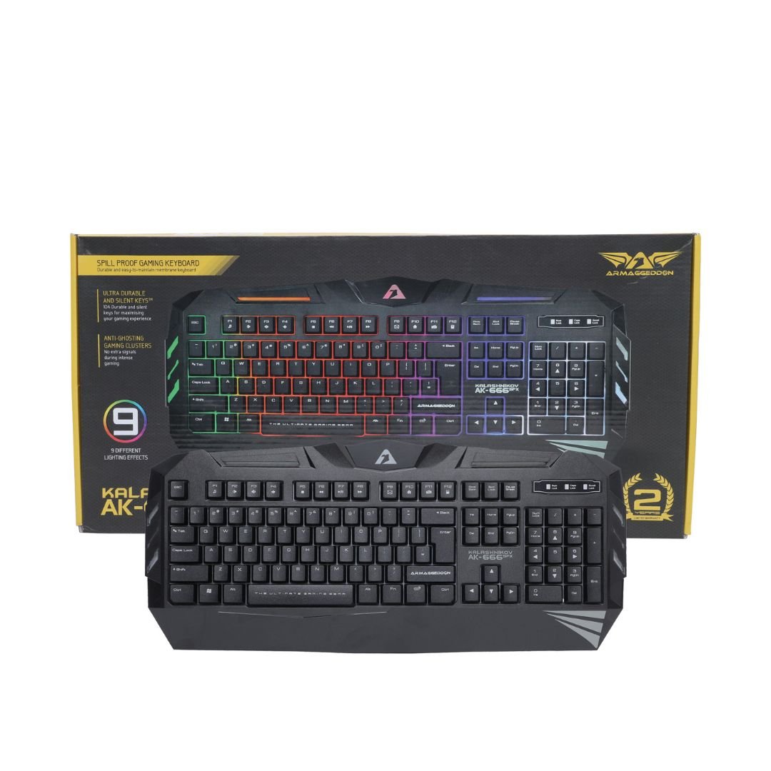 Armaggeddon AK - 666 Kalashnikov Membrane Gaming Keyboard - RetroguySA