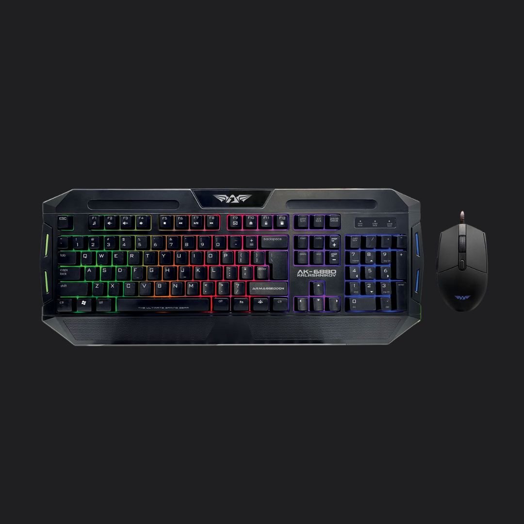Armaggeddon AK - 6880 Kalashikov Gaming Keyboard and Mouse - RetroguySA