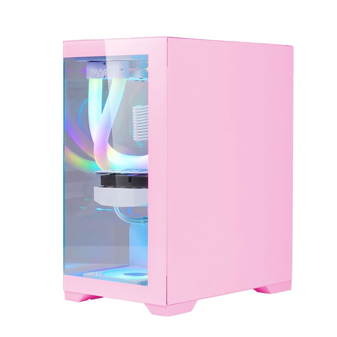 Armaggeddon Aquaron MicroATX Gaming Case - Pink - RetroguySA