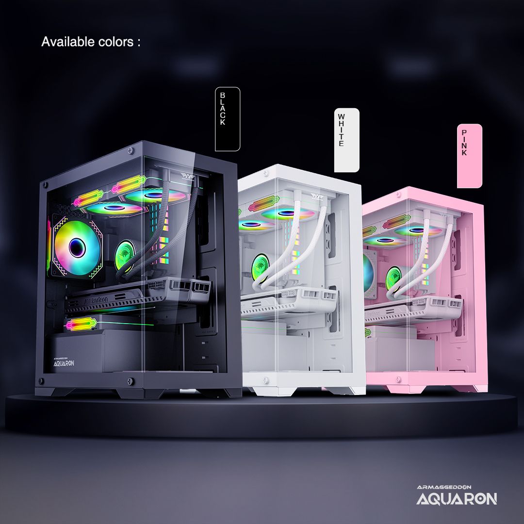 Armaggeddon Aquaron MicroATX Gaming Case - White - RetroguySA