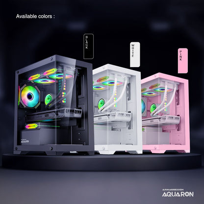 Armaggeddon Aquaron MicroATX Gaming Case - White - RetroguySA