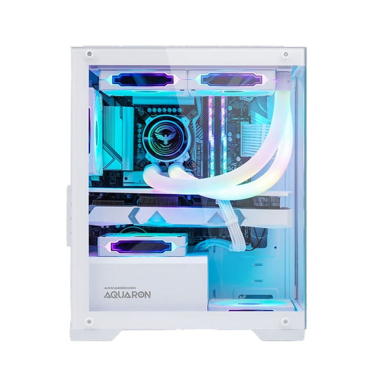 Armaggeddon Aquaron MicroATX Gaming Case - White - RetroguySA