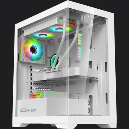 Armaggeddon Aquaron Pro ATX Gaming Case - White - RetroguySA