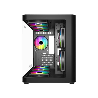 Armaggeddon Aquaron X - Curve 285 MicroATX Gaming Case - Black - RetroguySA