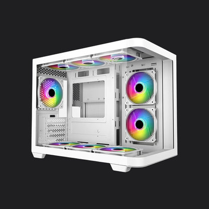 Armaggeddon Aquaron X - Curve 285 MicroATX Gaming Case - White - RetroguySA