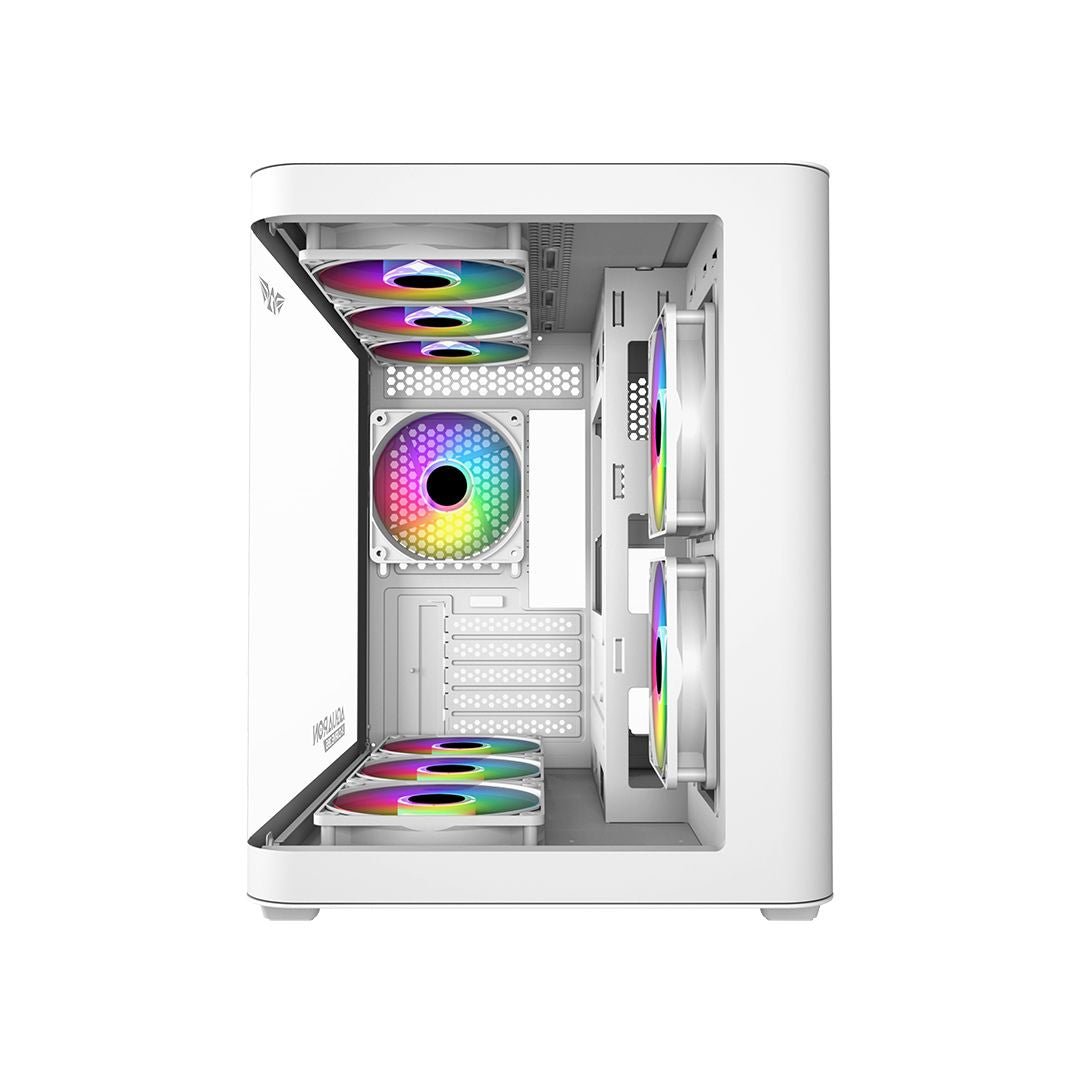 Armaggeddon Aquaron X - Curve 285 MicroATX Gaming Case - White - RetroguySA