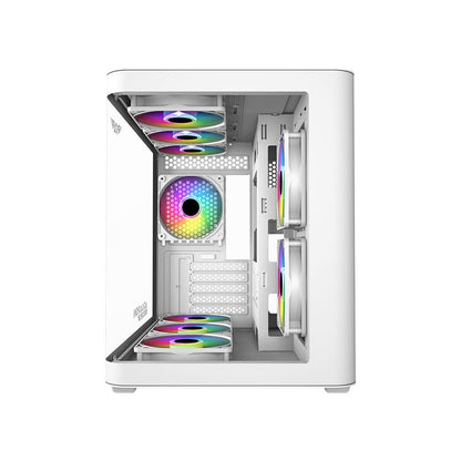 Armaggeddon Aquaron X - Curve 285 MicroATX Gaming Case - White - RetroguySA