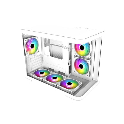 Armaggeddon Aquaron X - Curve 285 MicroATX Gaming Case - White - RetroguySA