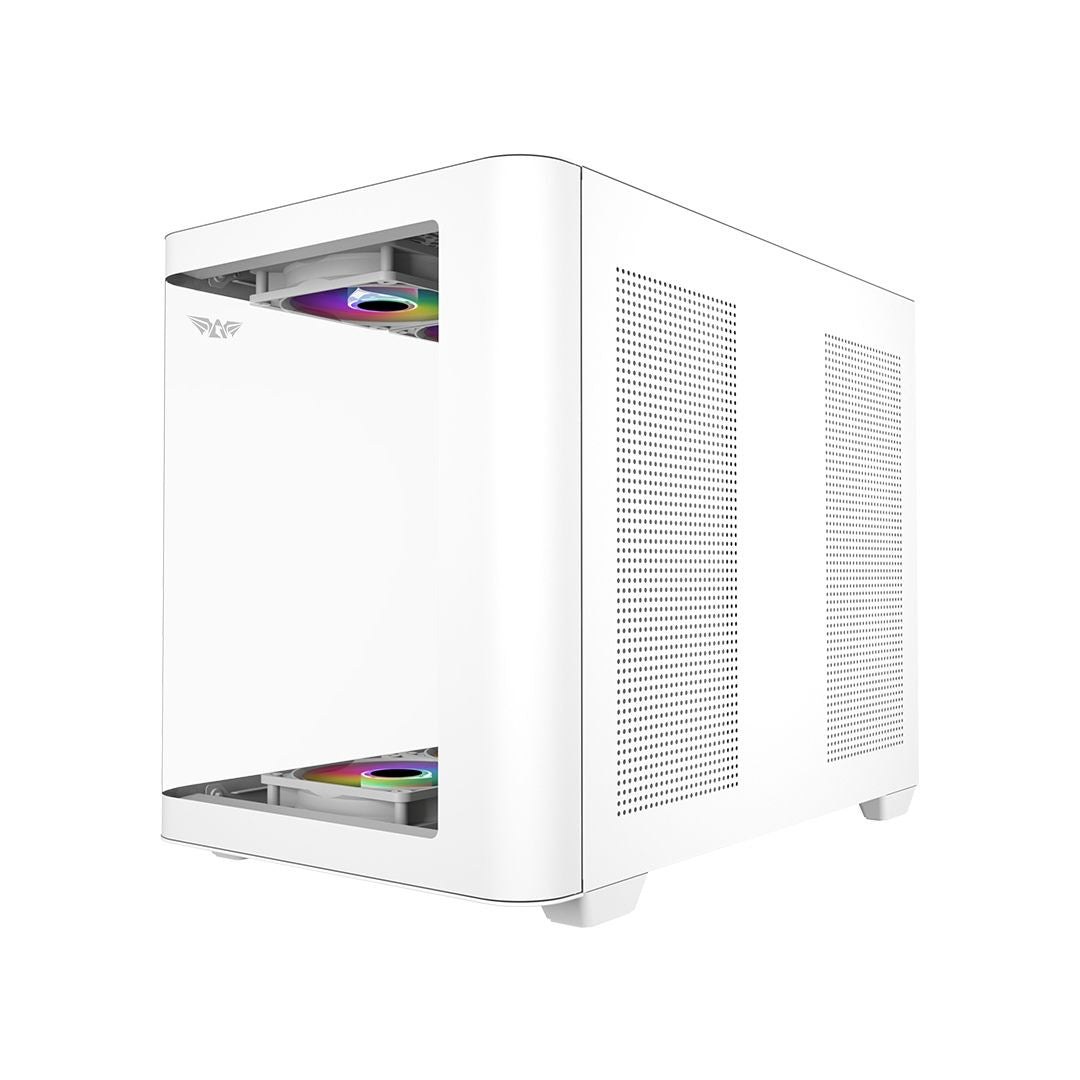 Armaggeddon Aquaron X - Curve 285 MicroATX Gaming Case - White - RetroguySA