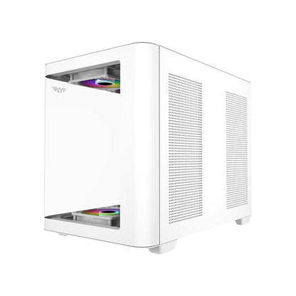 Armaggeddon Aquaron X - Curve 285 MicroATX Gaming Case - White - RetroguySA