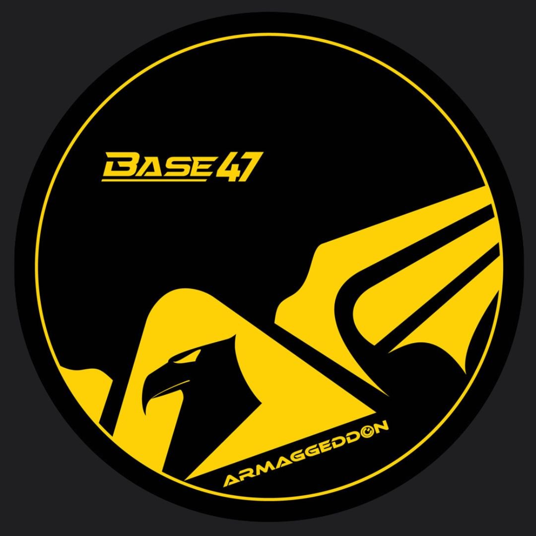 Armaggeddon Base - 47 Wings Gaming Floor Mat - Yellow - RetroguySA