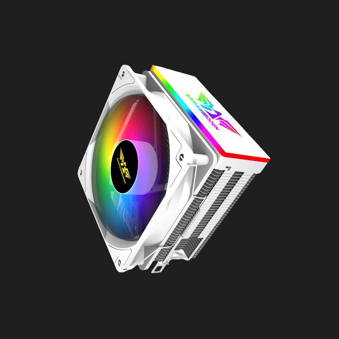 Armaggeddon Blizzard 2 ARGB CPU Cooler - White - RetroguySA