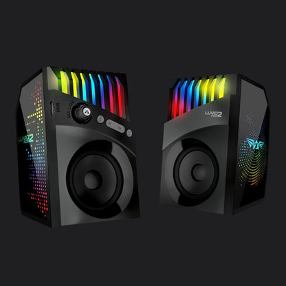 Armaggeddon Lumo 2 RGB 2.0 Stereo Bluetooth Gaming Speakers - RetroguySA